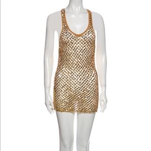 Dolce & Gabbana sequin gold coverup